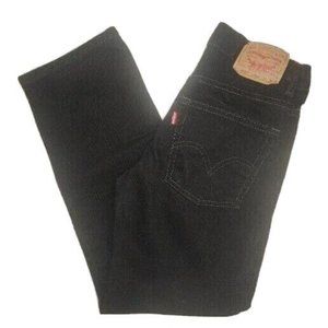 Levi's 550 Girl Jeans Size 12 Slim Black Denim Size W24 L26